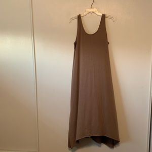 F21 asymmetrical taupe dress (L)